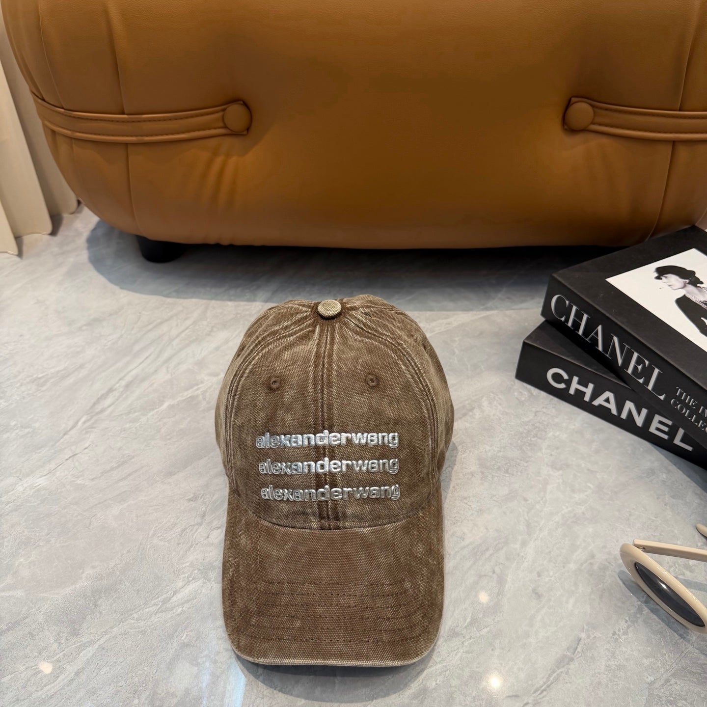 Alexander Wang Triple Logo Washed Baseball Cap
