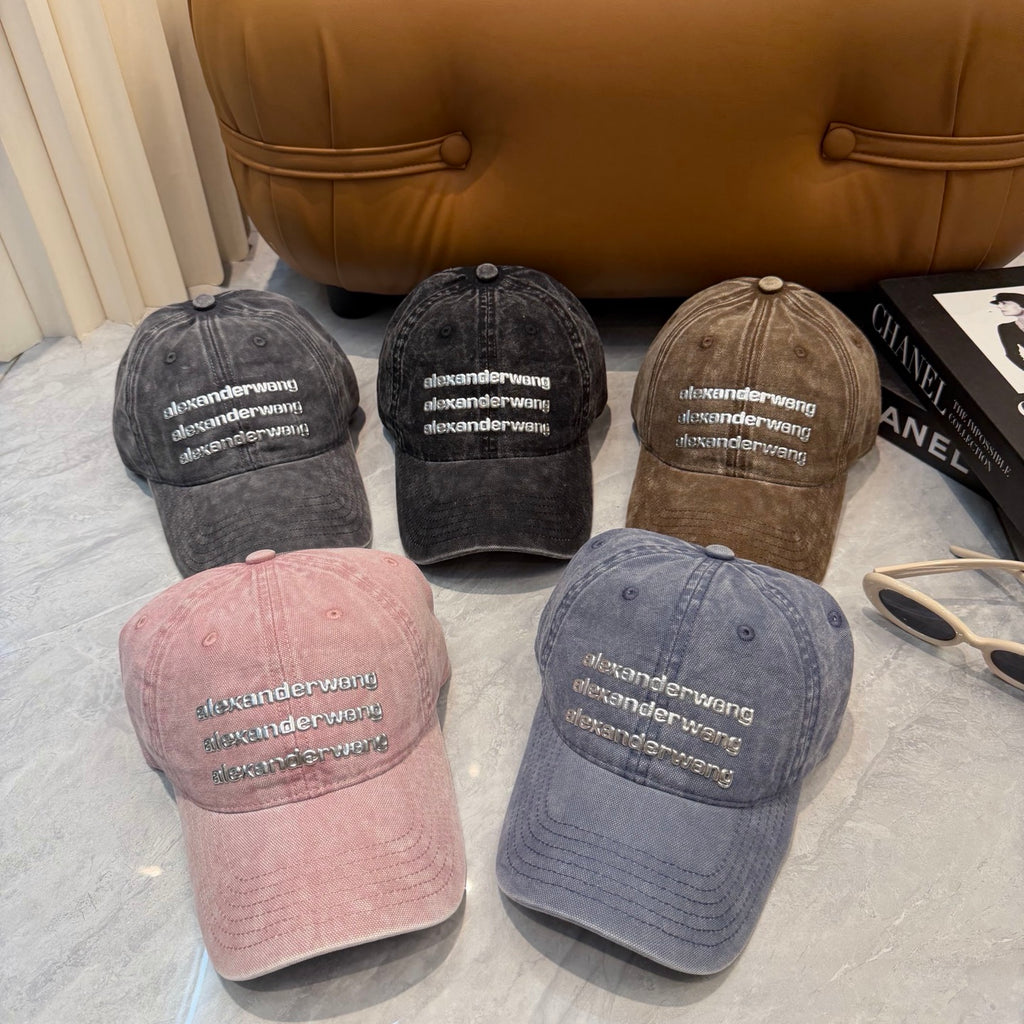 Alexander Wang Triple Logo Washed Baseball Cap