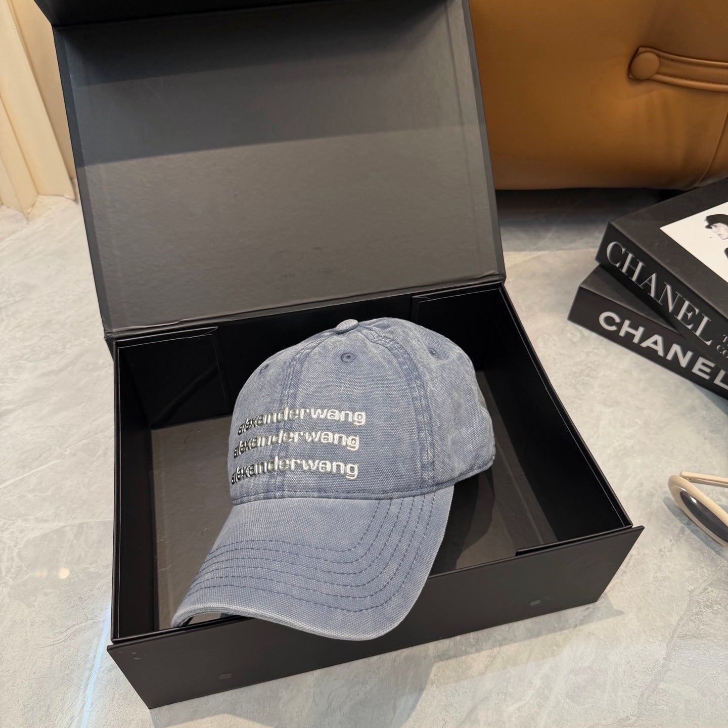 Alexander Wang Triple Logo Washed Baseball Cap