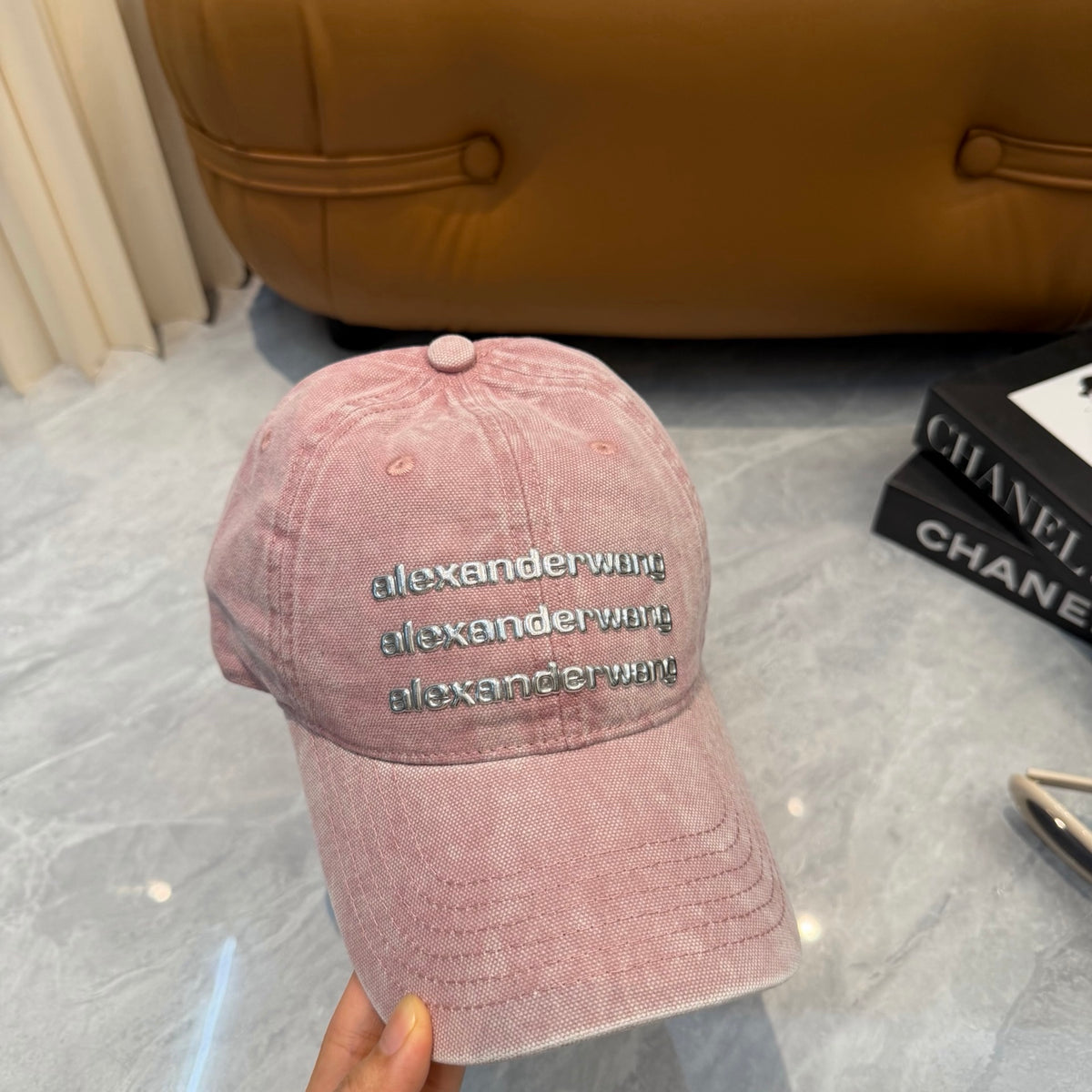 Alexander Wang Triple Logo Washed Baseball Cap