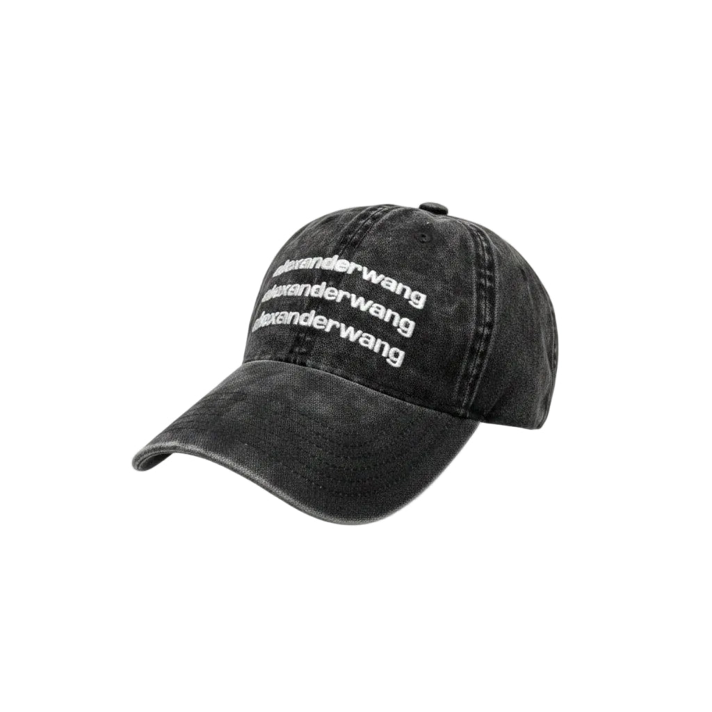 Alexander Wang Triple Logo Washed Baseball Cap