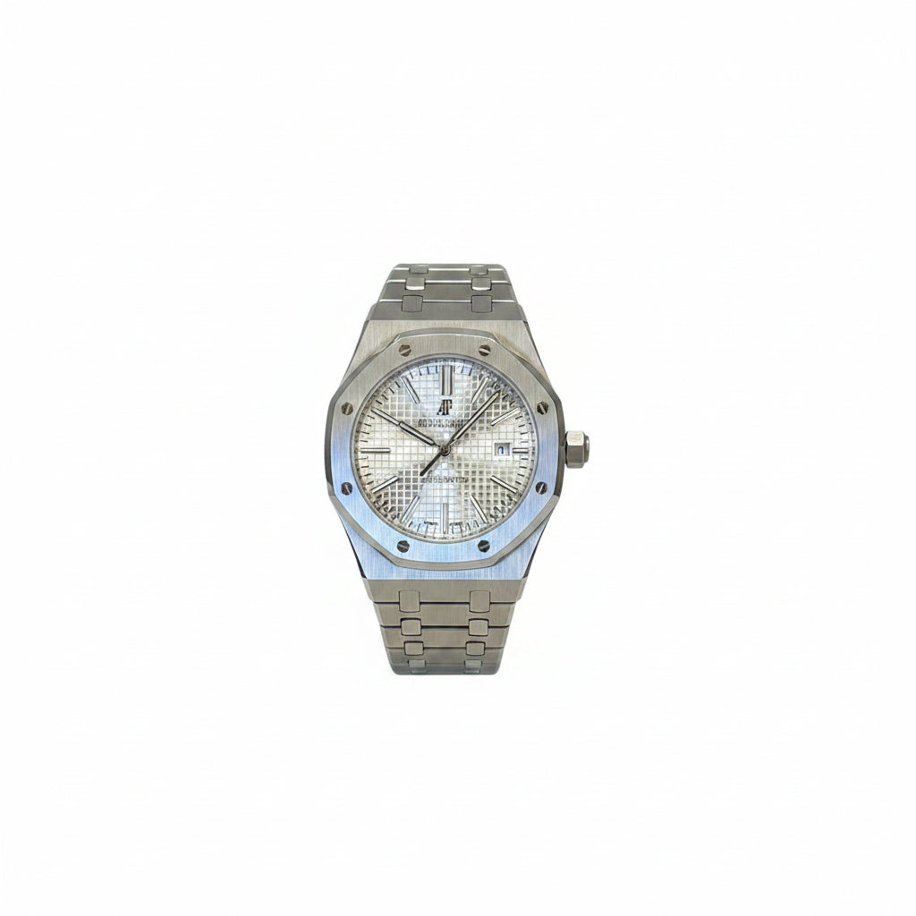 Audemars Piguet Royal Oak – Stainless Steel Silver Tapisserie Dial