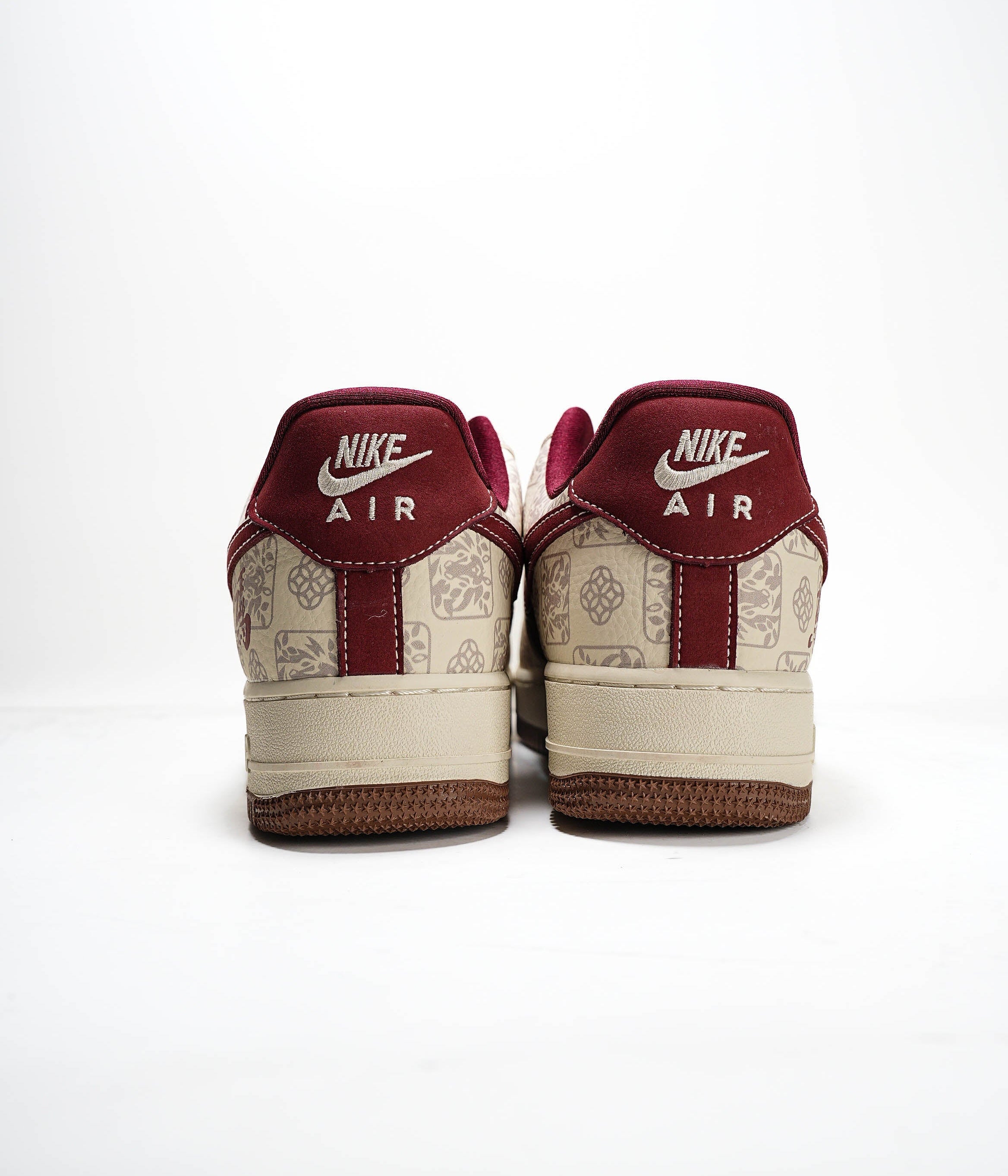 Nike Air Force 1 Low Year of the Horse – Cream Tan Burgundy Chinese New Year