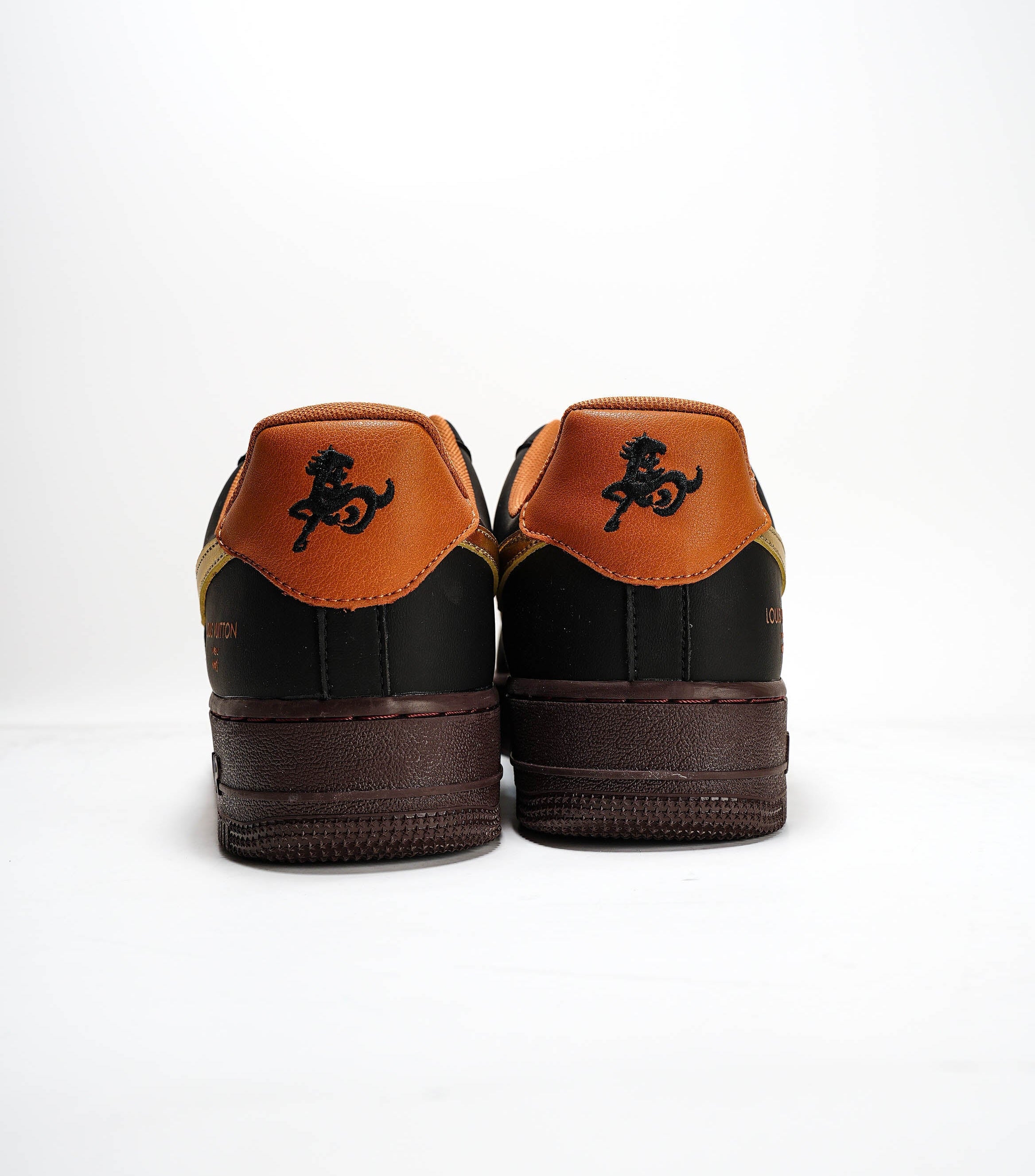 Louis Vuitton x Nike Air Force 1 by Virgil Abloh – Black Orange Gold