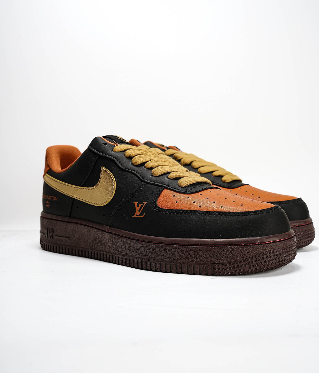 Louis Vuitton x Nike Air Force 1 by Virgil Abloh – Black Orange Gold