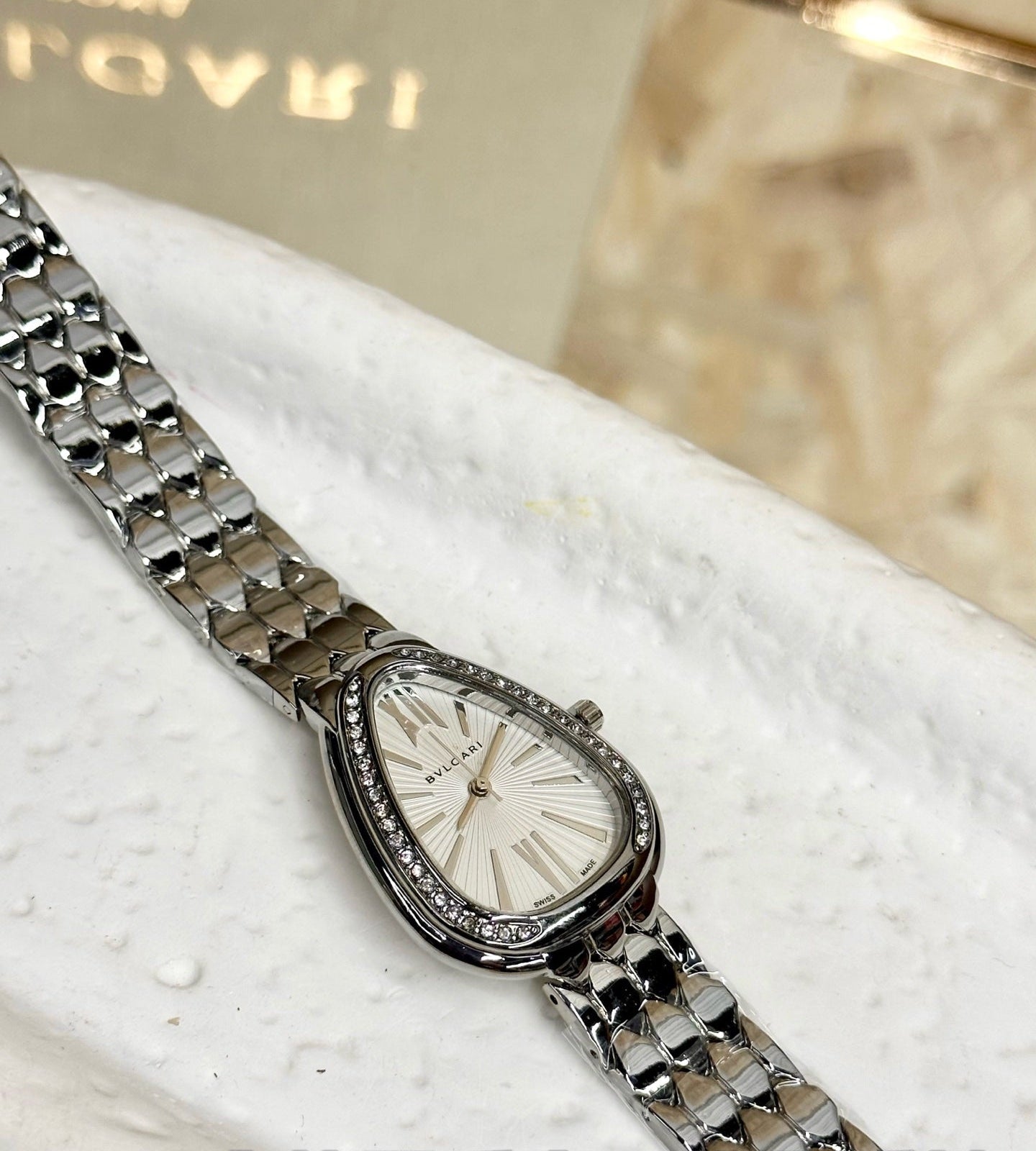 Bvlgari Serpenti Seduttori Watch & Necklace Gift Set – Silver