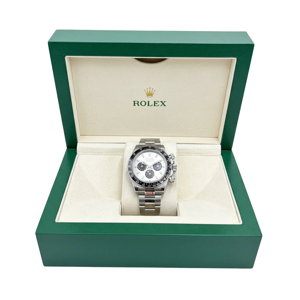Rolex Cosmograph Daytona – White Panda Dial Black Ceramic Bezel
