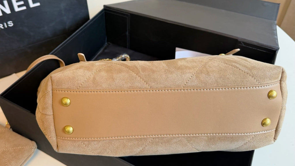 Chanel Quilted Caviar Leather Tote with Pouch – Camel