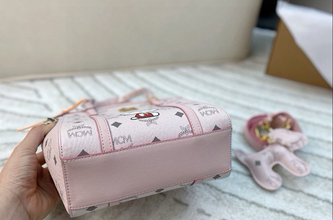 MCM x Hello Kitty Mini Tote Bag – Blush Pink Visetos