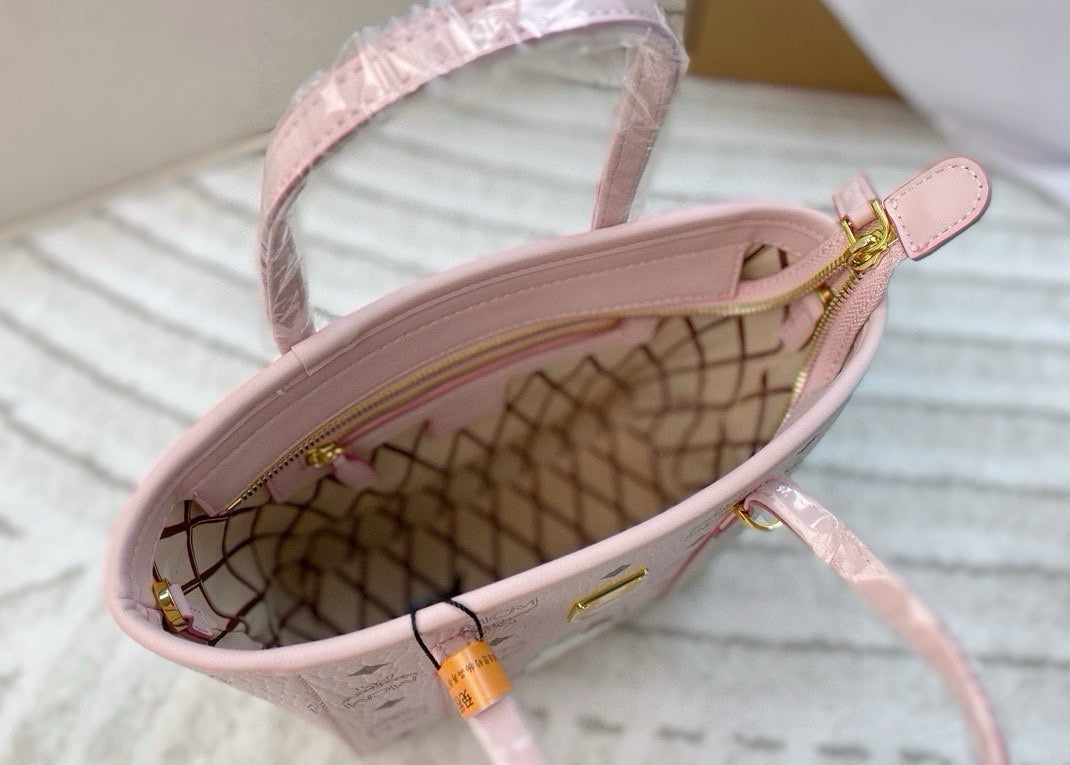 MCM x Hello Kitty Mini Tote Bag – Blush Pink Visetos