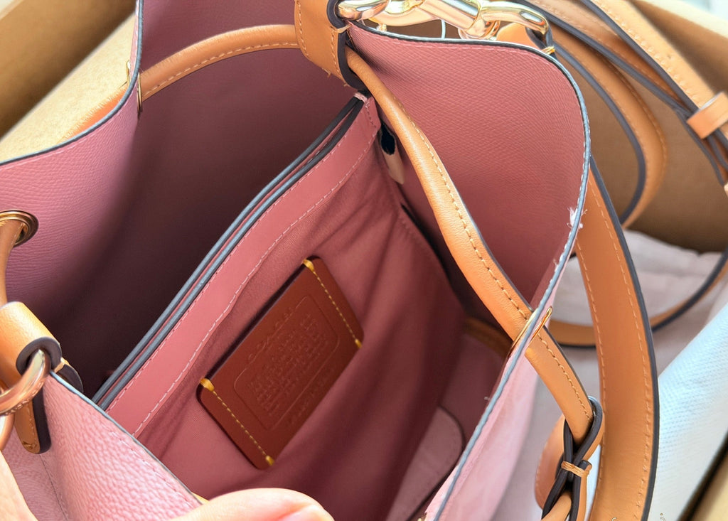 Coach Mini Town Bucket Bag – Blush Pink Signature Canvas