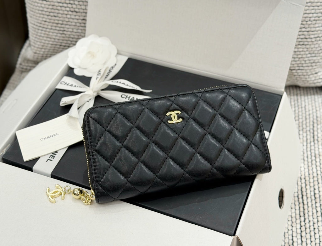 Chanel Classic Zip-Around Wallet – Quilted Lambskin