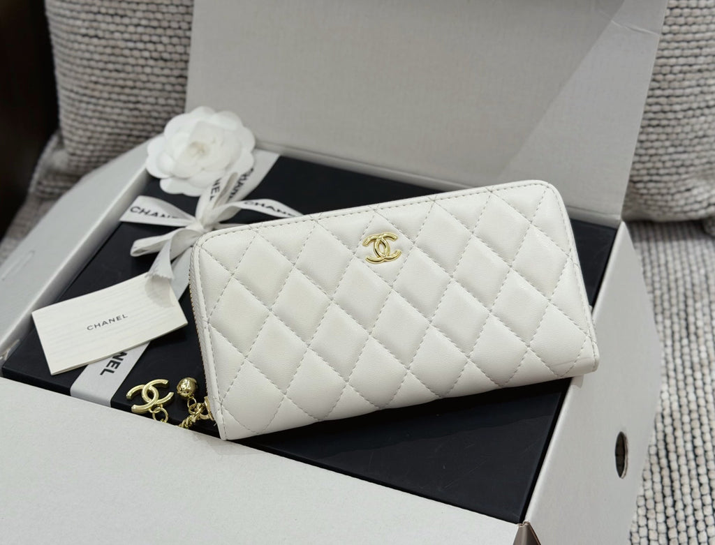Chanel Classic Zip-Around Wallet – Quilted Lambskin