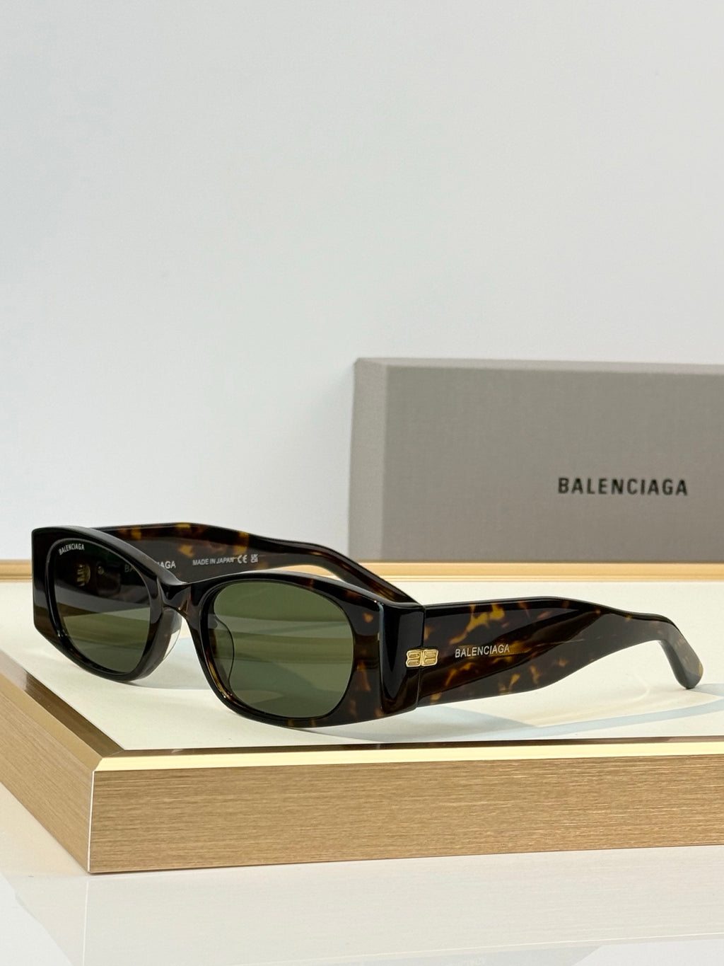 Balenciaga BB0096S Rectangle Acetate Sunglasses