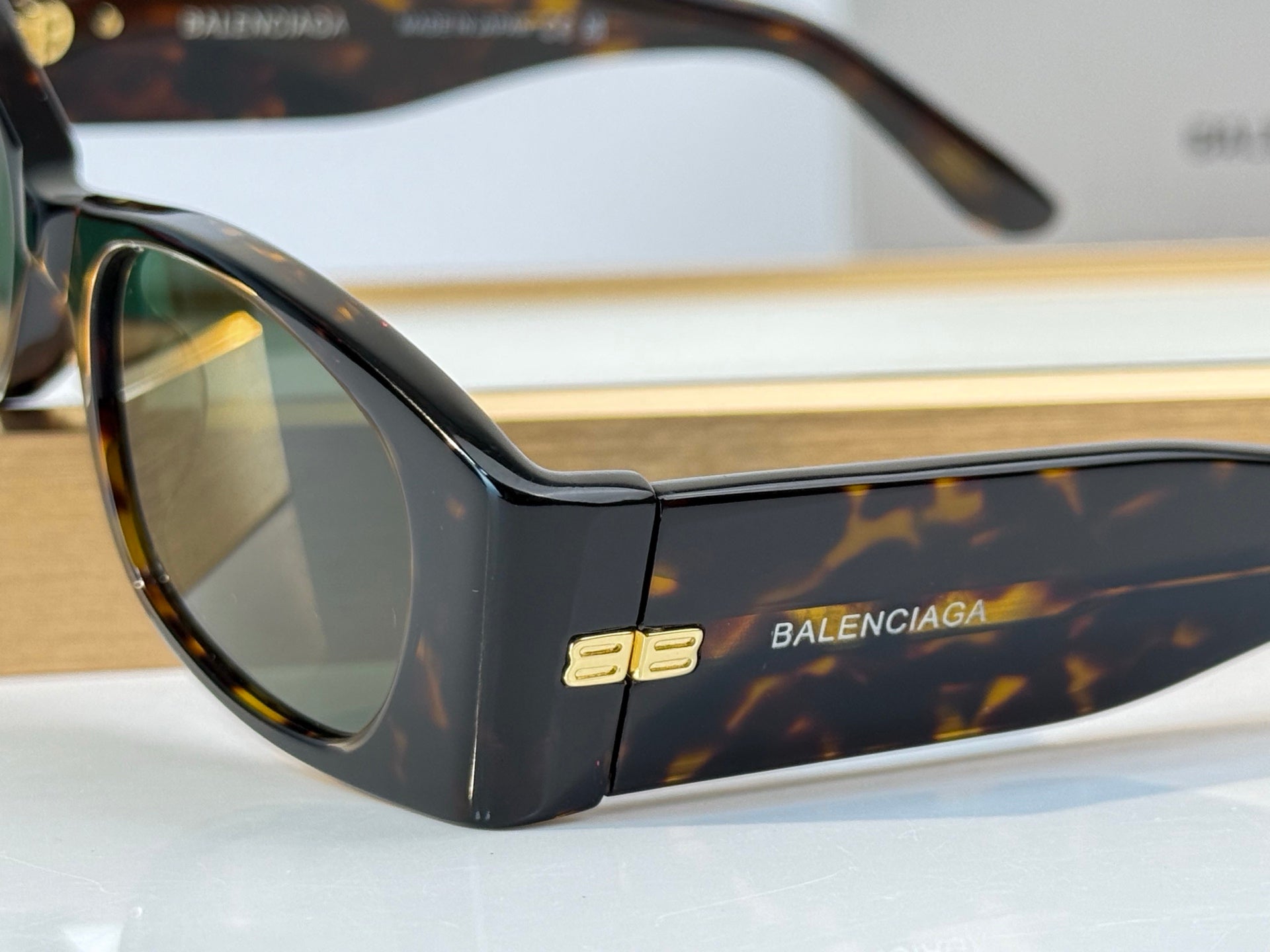 Balenciaga BB0096S Rectangle Acetate Sunglasses