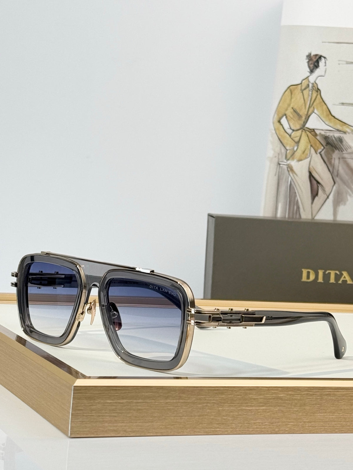 DITA LXN-EVO Square Aviator Sunglasses