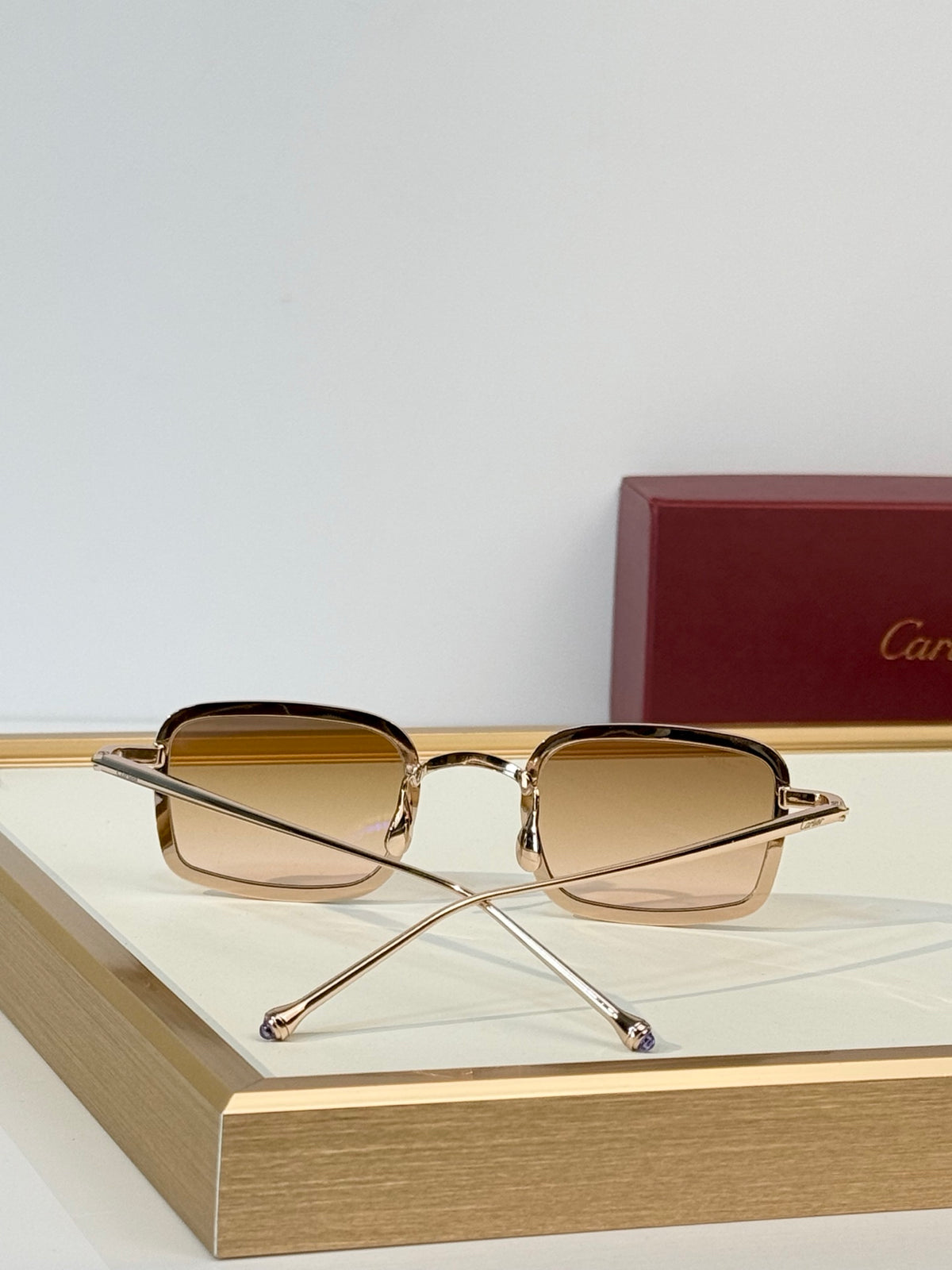 Cartier Première de Cartier Square Metal Sunglasses