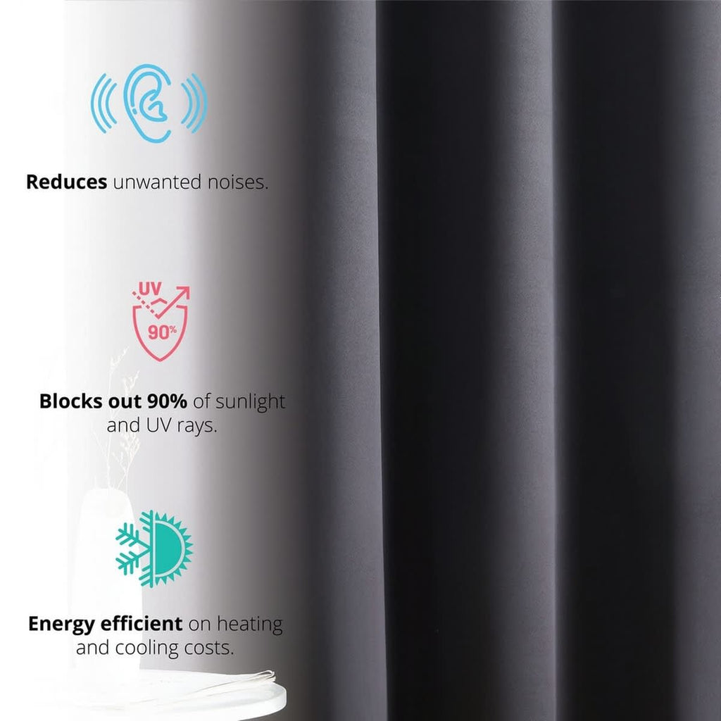 Thd Cambridge 100% Blackout Total Privacy Grommet Window Treatment Curtain Panels - Set of 2