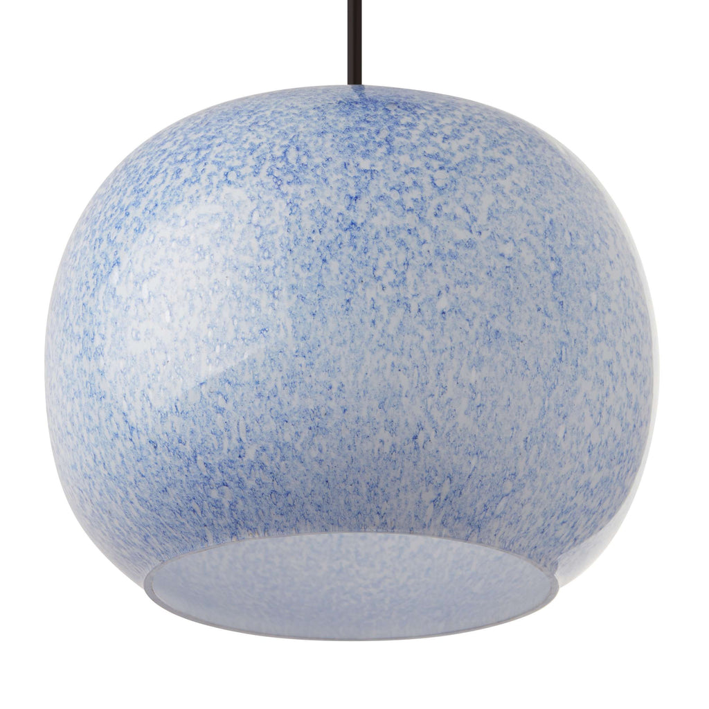 River of Goods Handblown Blue &amp; White Globe Shade Pendant