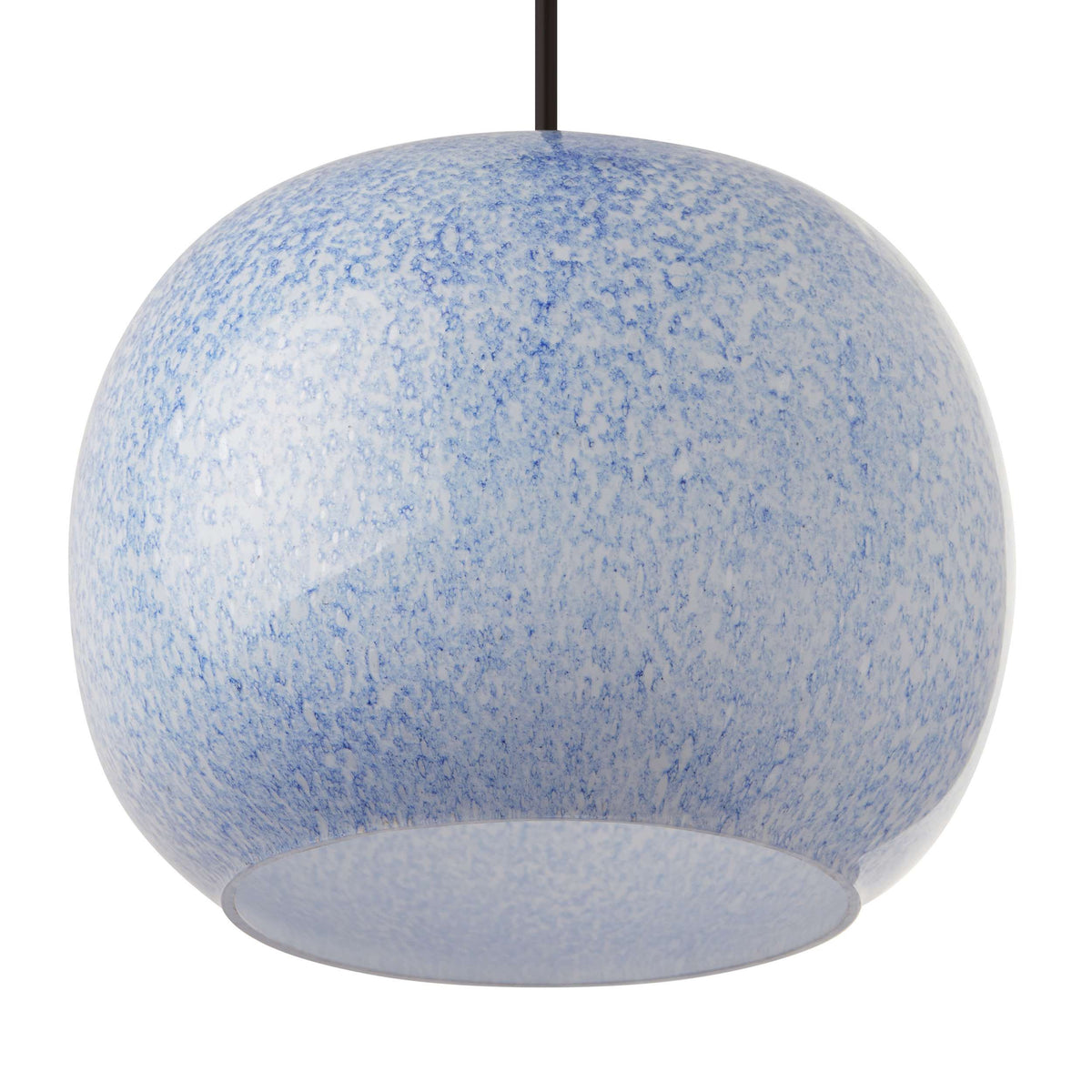 River of Goods Handblown Blue &amp; White Globe Shade Pendant