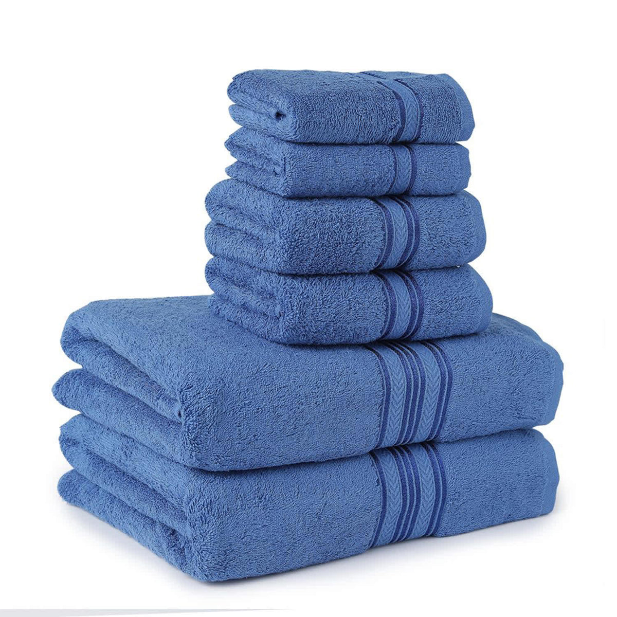Luxury Home 100% Cotton 6-Piece Towel Set