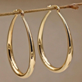 Ophelia | Polished Oval Hoop Earrings