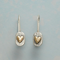 Juno | Golden Heart Drop Earrings