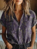 Rosalie | Kurzarm-Bluse mit Blumenmuster