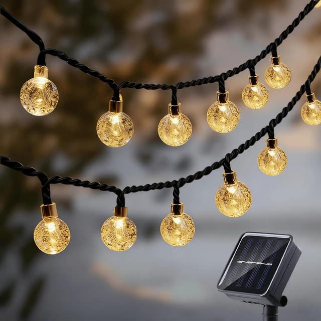 Solar Crystal Globe String Lights
