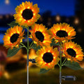 3-Head Sunflower Solar Garden Stake Lights