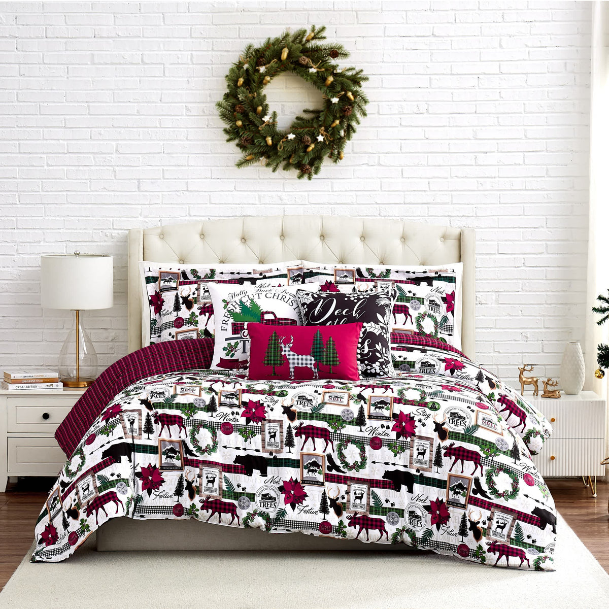 Southshore Fine Linens Merrytown Christmas 6PC Comforter Set