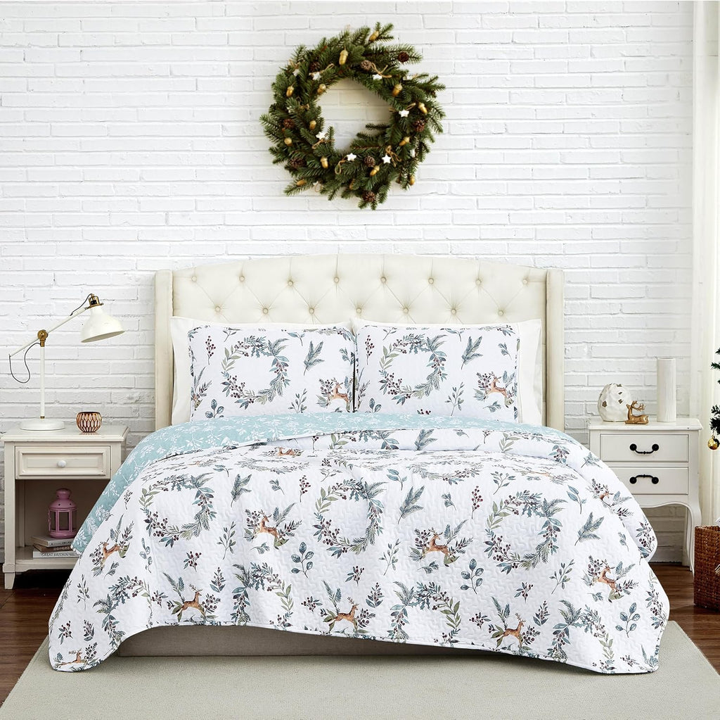 Southshore Fine Linens Happy Holidays Quilt Set