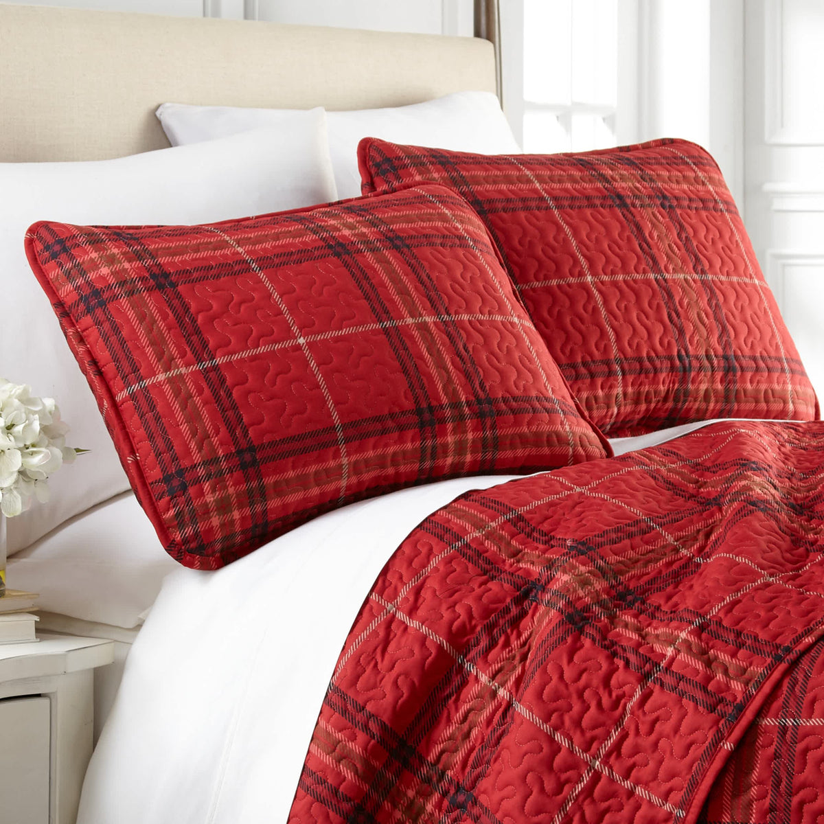 Southshore Fine Linens Vilano Plaid Quilt Set