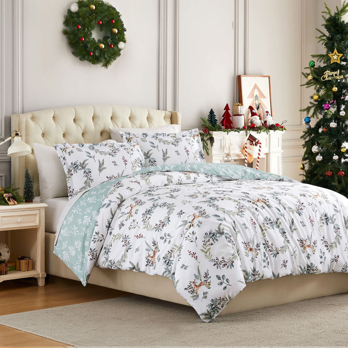 Southshore Fine Linens Happy Holidays Oversized Duvet Cover Set
