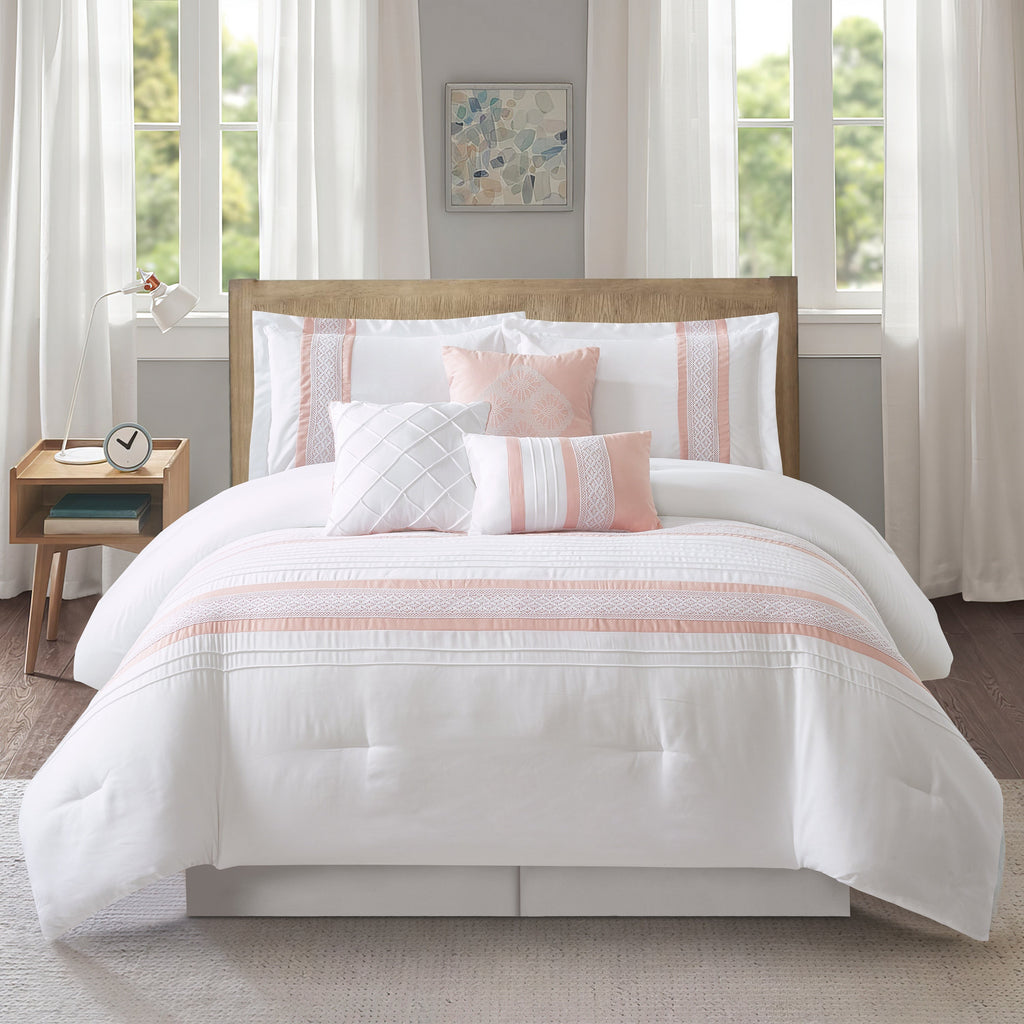 Nanshing Durango 7 Piece Microfiber Stripe Comforter Set