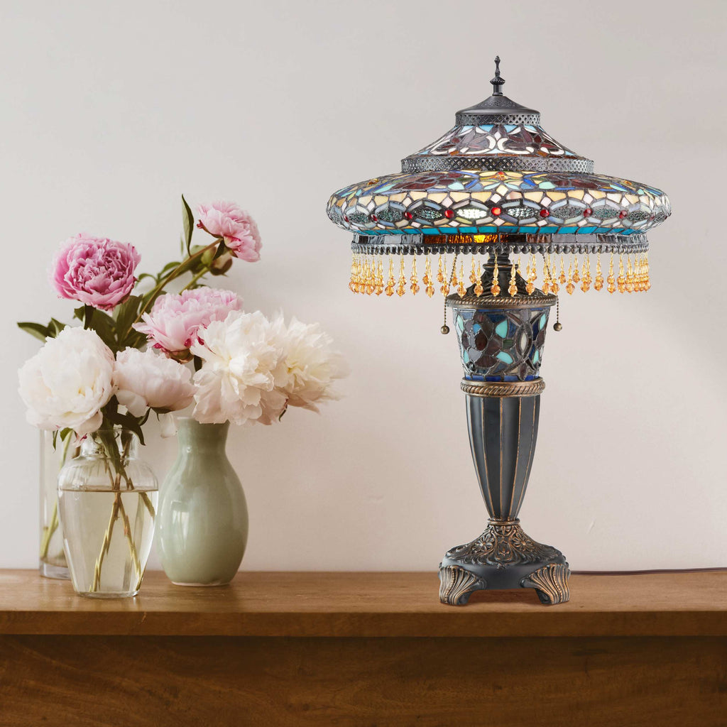 River of Goods Lamp, Table Double Lit 17"
