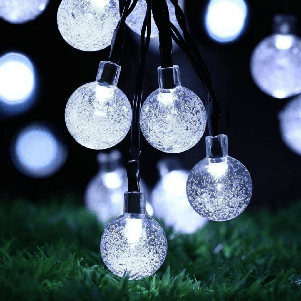 Solar Crystal Globe String Lights