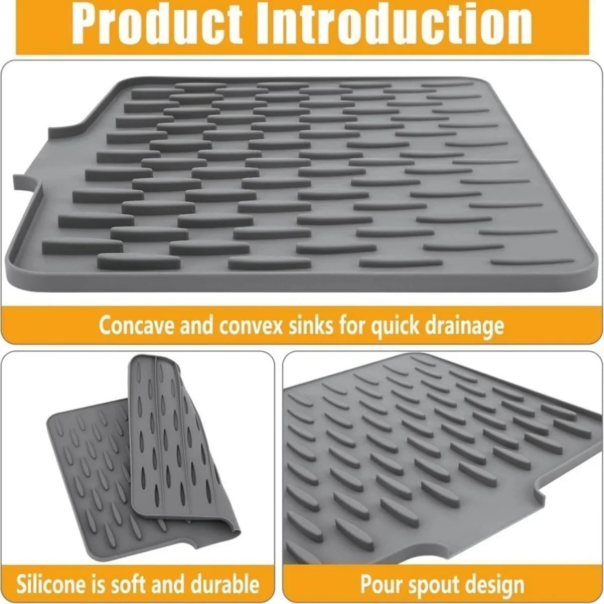 Silicone Sink Dish Drying Mat
