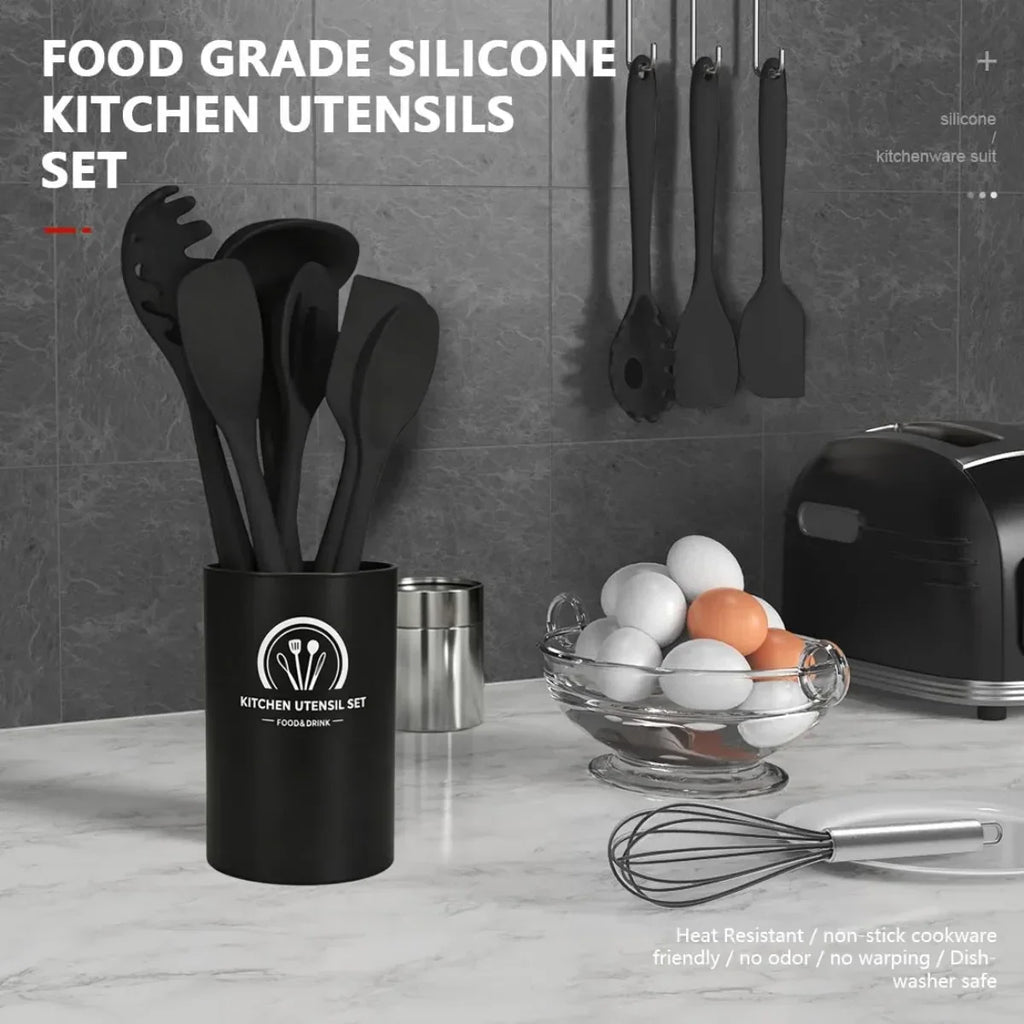 15-Piece Silicone Kitchen Utensil Set