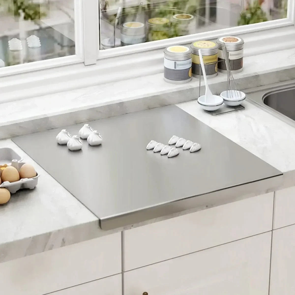 Stainless Steel Multifunctional Kitchen Prep Board