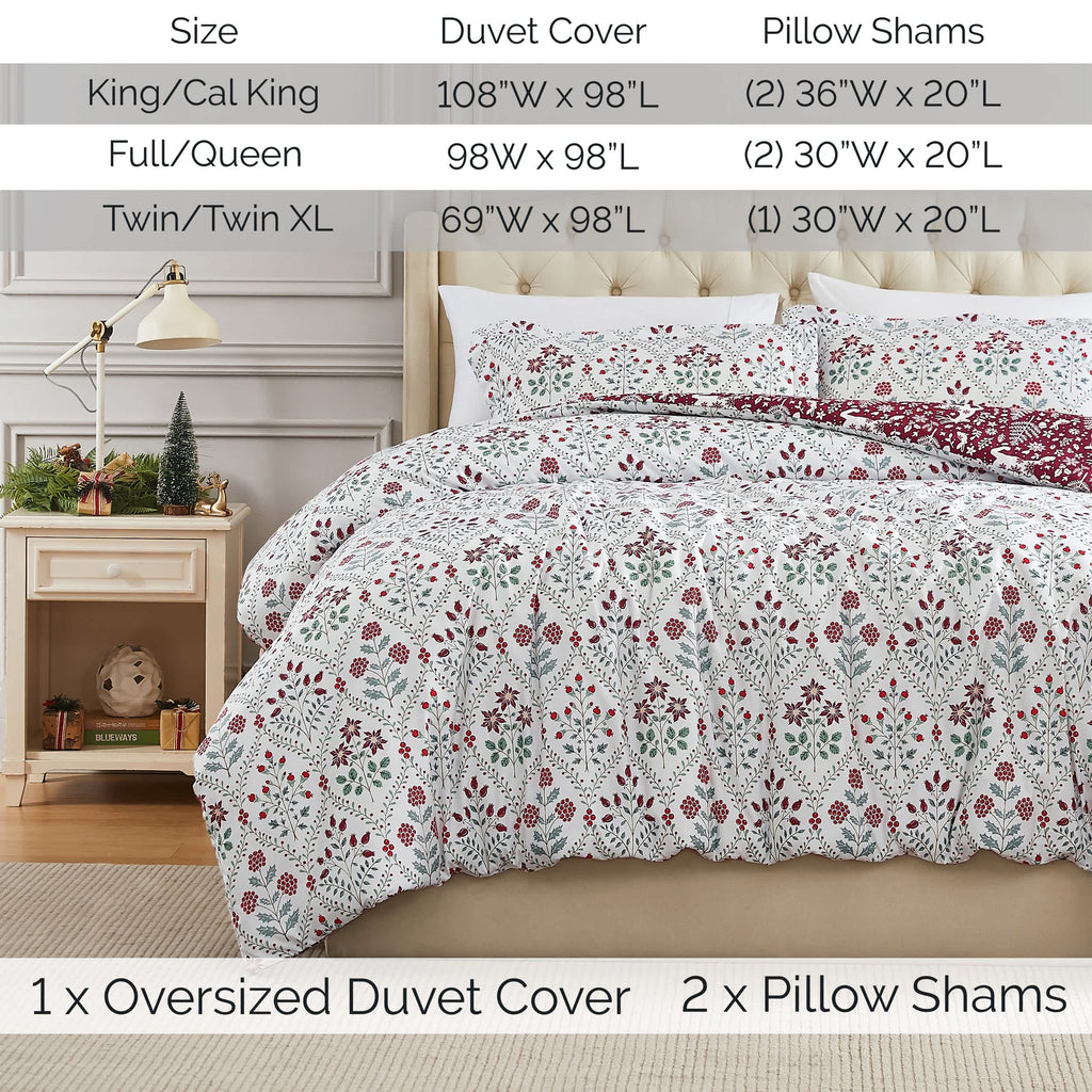 Southshore Fine Linens Holiday Harmony Oversized Duvet Cover Set
