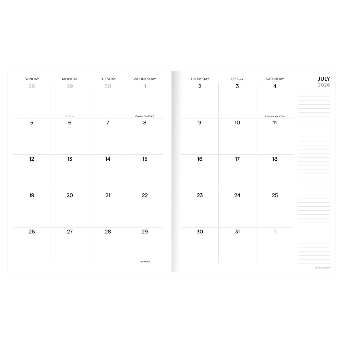 July 2026 - June 2027 Wild Bison Monthly Planner