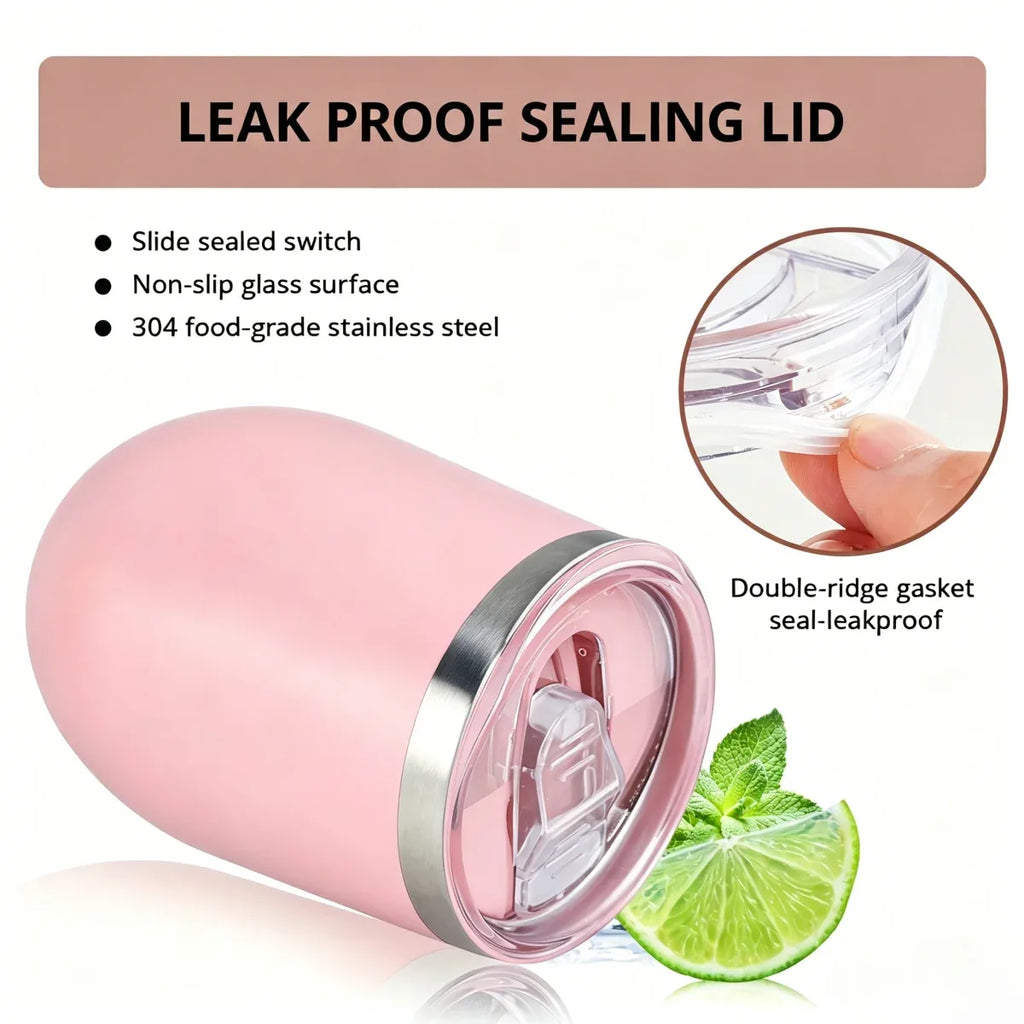 12oz Stainless Steel Egg-Shaped Travel Cup