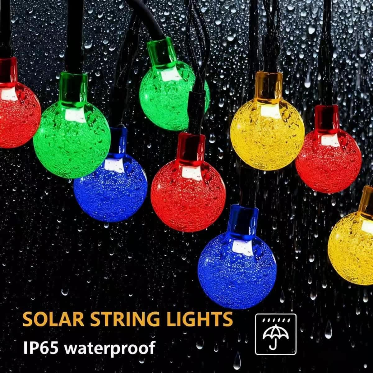 Solar Crystal Globe String Lights