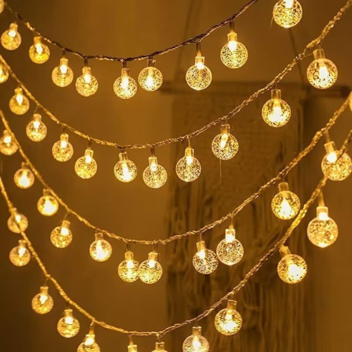 Solar Crystal Globe String Lights