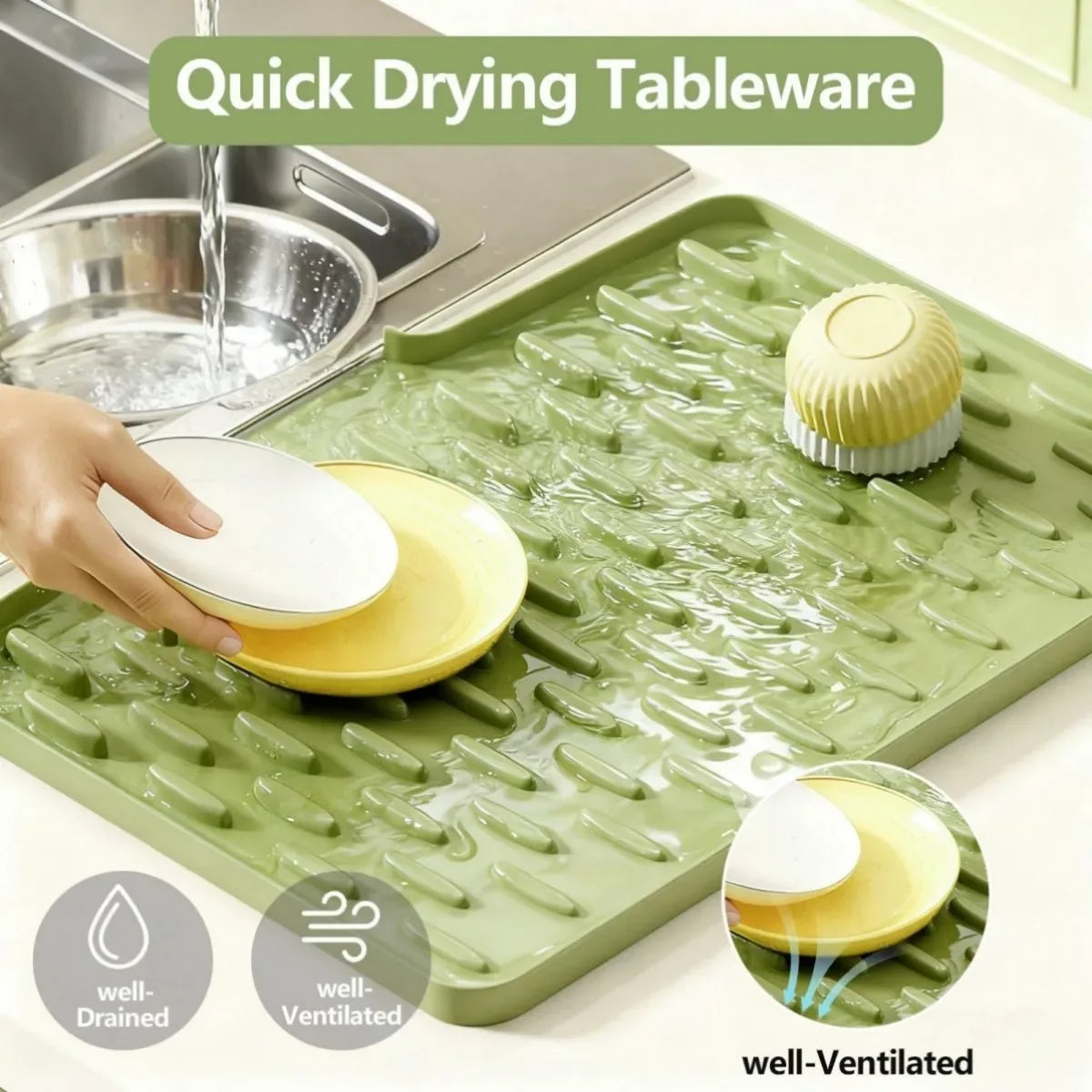 Silicone Sink Dish Drying Mat
