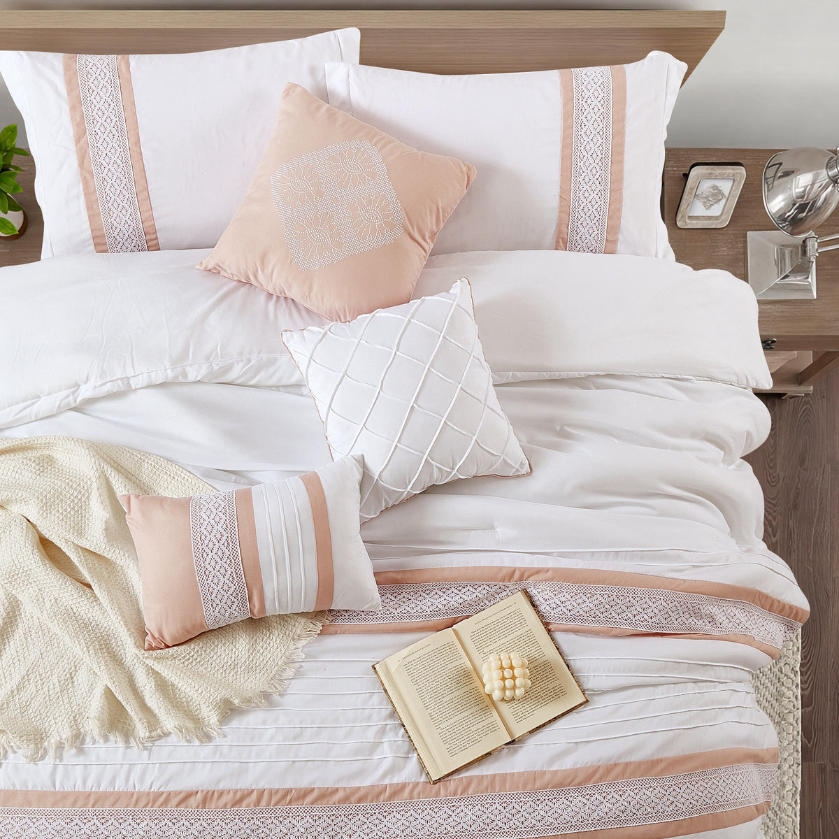 Nanshing Durango 7 Piece Microfiber Stripe Comforter Set
