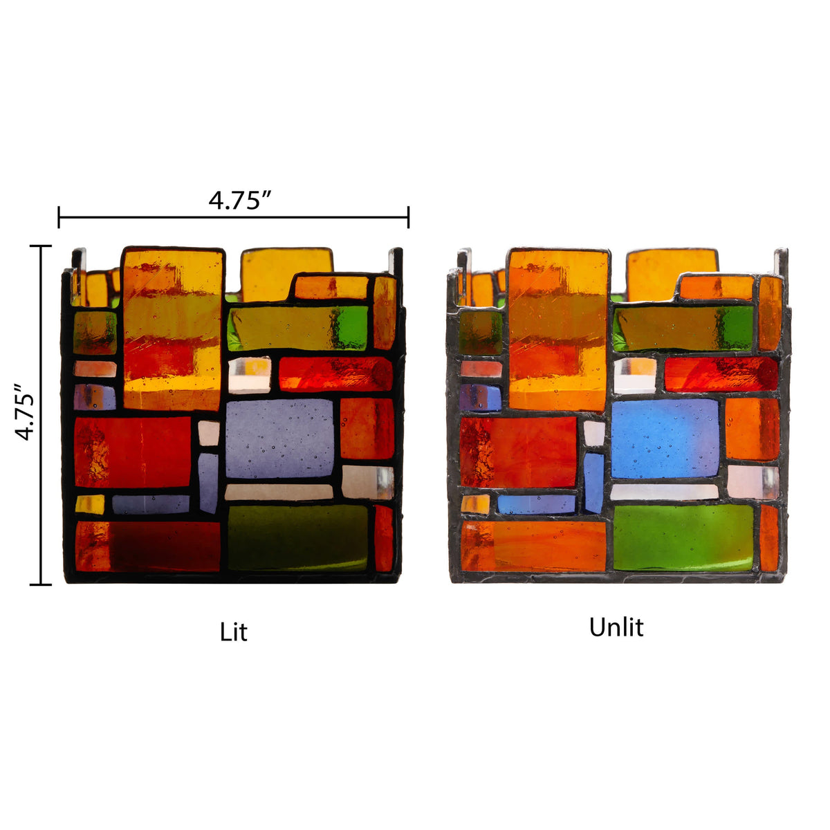 River of Goods Stained Glass Candle Holder
