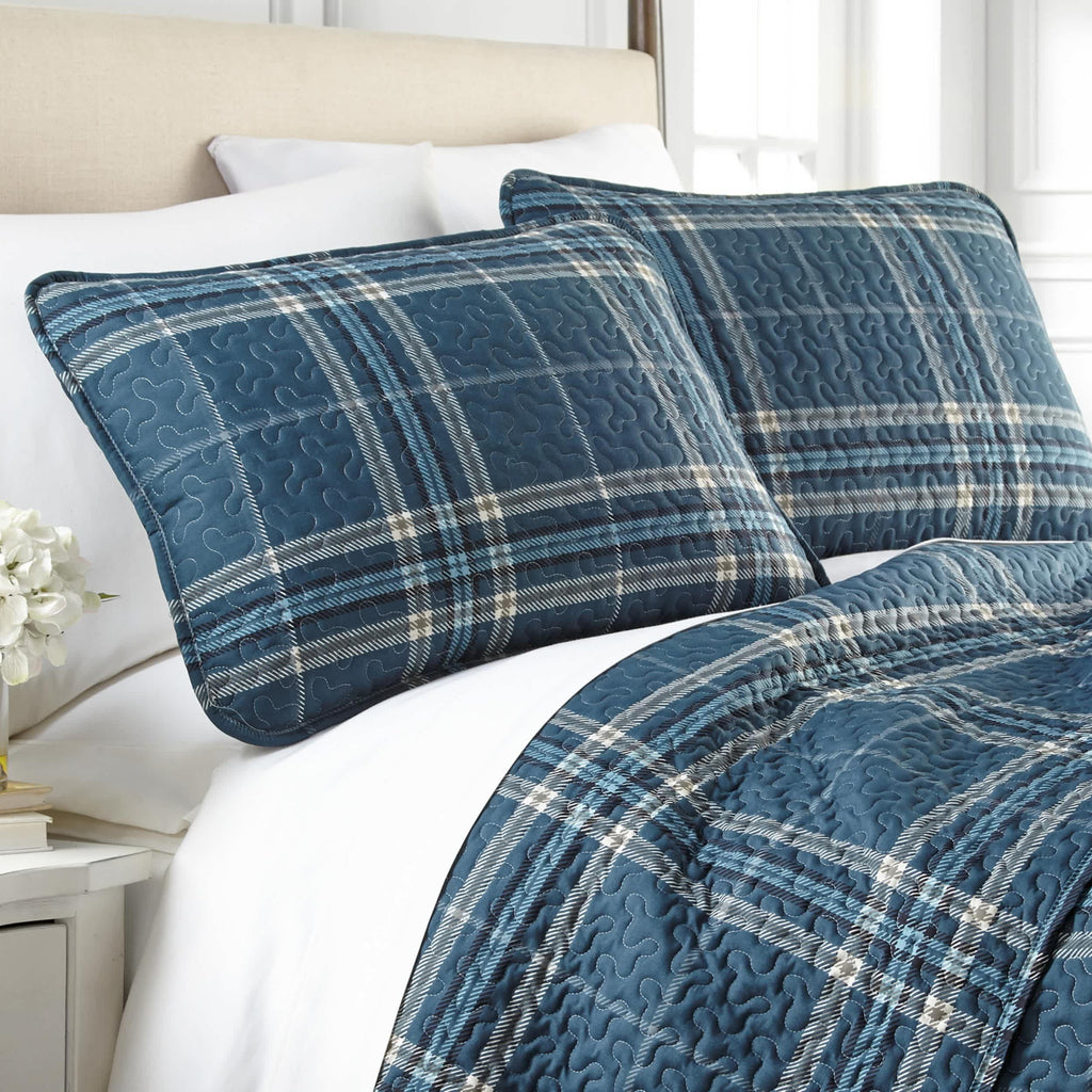 Southshore Fine Linens Vilano Plaid Quilt Set