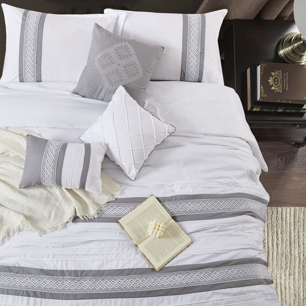 Nanshing Durango 7 Piece Microfiber Stripe Comforter Set